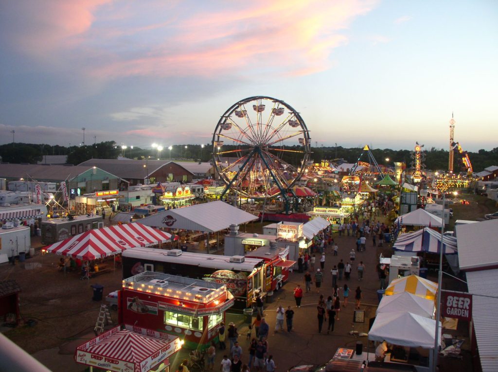 Rice County Fair at Dusk